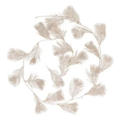 Glitter Feathers Garland 260cm Champagne