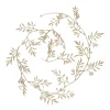 Glitter Garland With Leaves 260 Cm Champagne