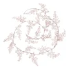 Glitter Garland With Leaves 270 Cm Pink