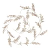 Glitter Garland With Leaves 270 Cm Taupe