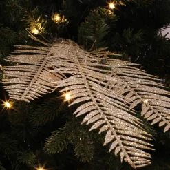 Glitter Leaf Branches Champagne 70 Cm