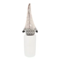Gnome With Floppy Legs And Grey Hat With Heart 40cm