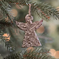 Gold Aluminum Angel Ornament