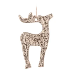 Gold Aluminum Reindeer Christmas Ornament