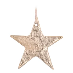 Gold Aluminum Star Christmas Ornament