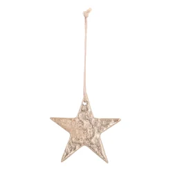 Gold Aluminum Star Christmas Ornament