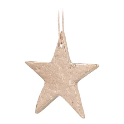 Gold Aluminum Star Christmas Ornament