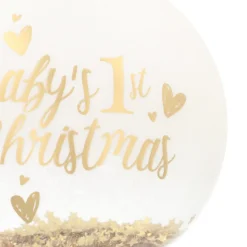 Gold Christmas Bauble 'Baby's First Christmas'