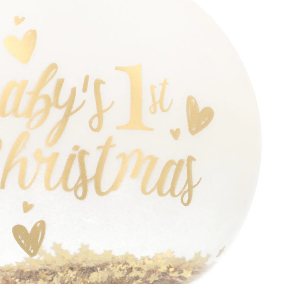Gold Christmas Bauble 'Baby's First Christmas'