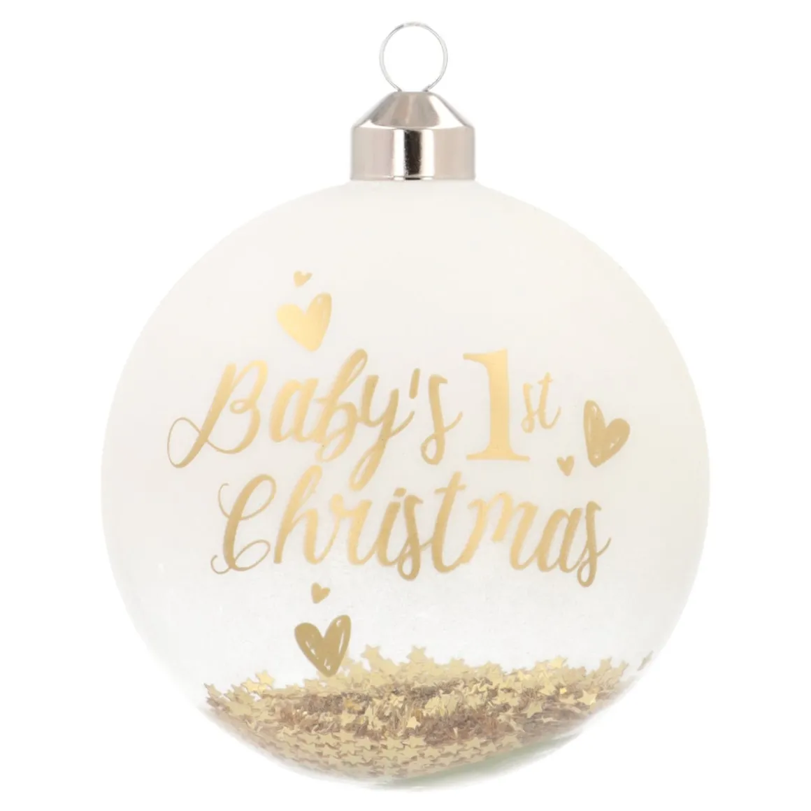 Gold Christmas Bauble 'Baby's First Christmas'