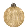 Gold Christmas Bauble With Glitters And Crackle