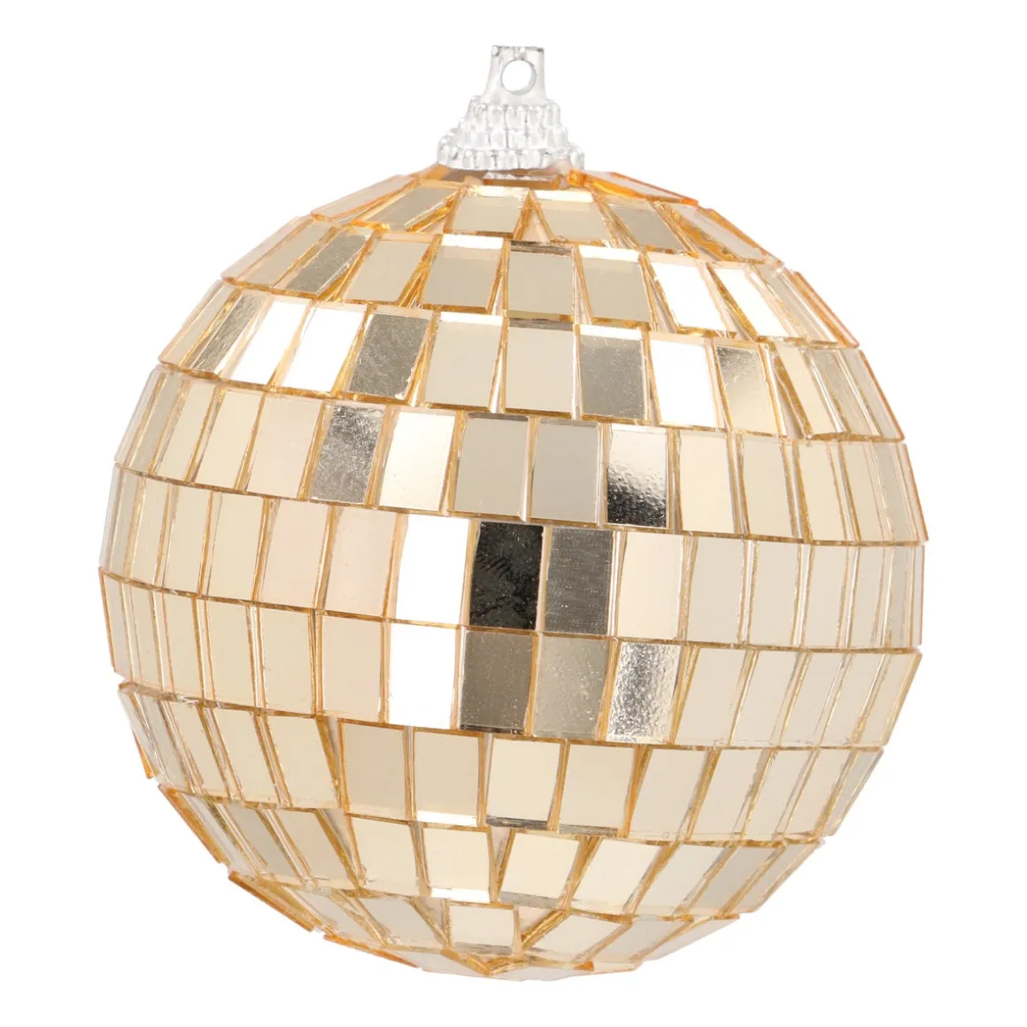 Gold Disco Christmas Bauble With Reflective Mirrors