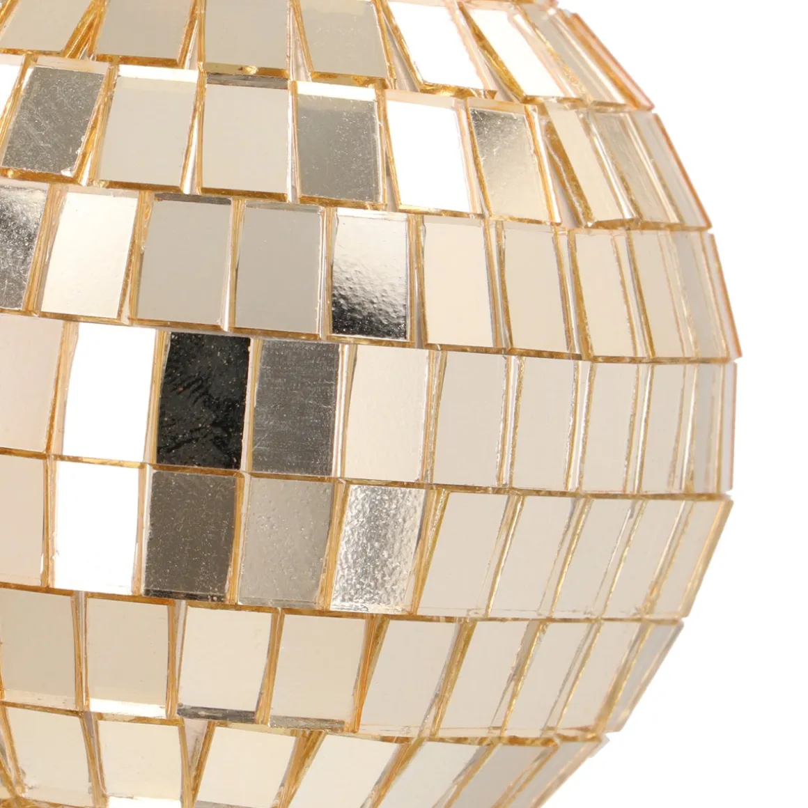 Gold Disco Christmas Bauble With Reflective Mirrors