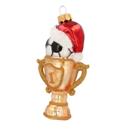 Gold Football Cup Ornament For Football Fans