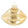Gold Glass Mouth Christmas Ornament