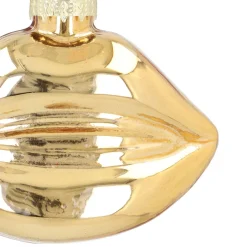 Gold Glass Mouth Christmas Ornament