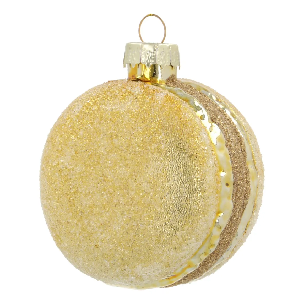 Gold Macaron Christmas Ornament