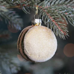 Gold Macaron Christmas Ornament