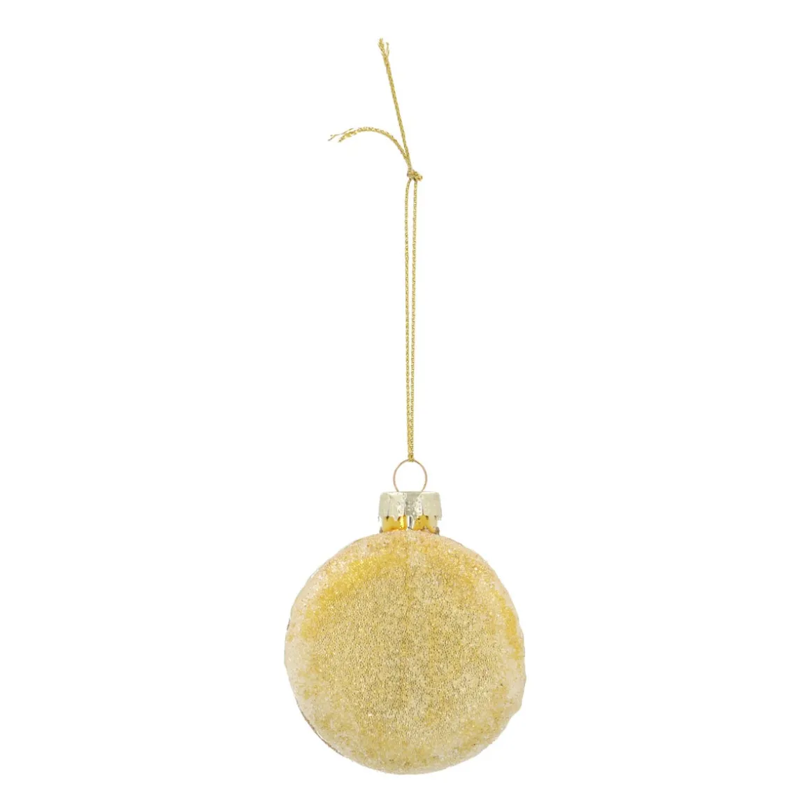 Gold Macaron Christmas Ornament