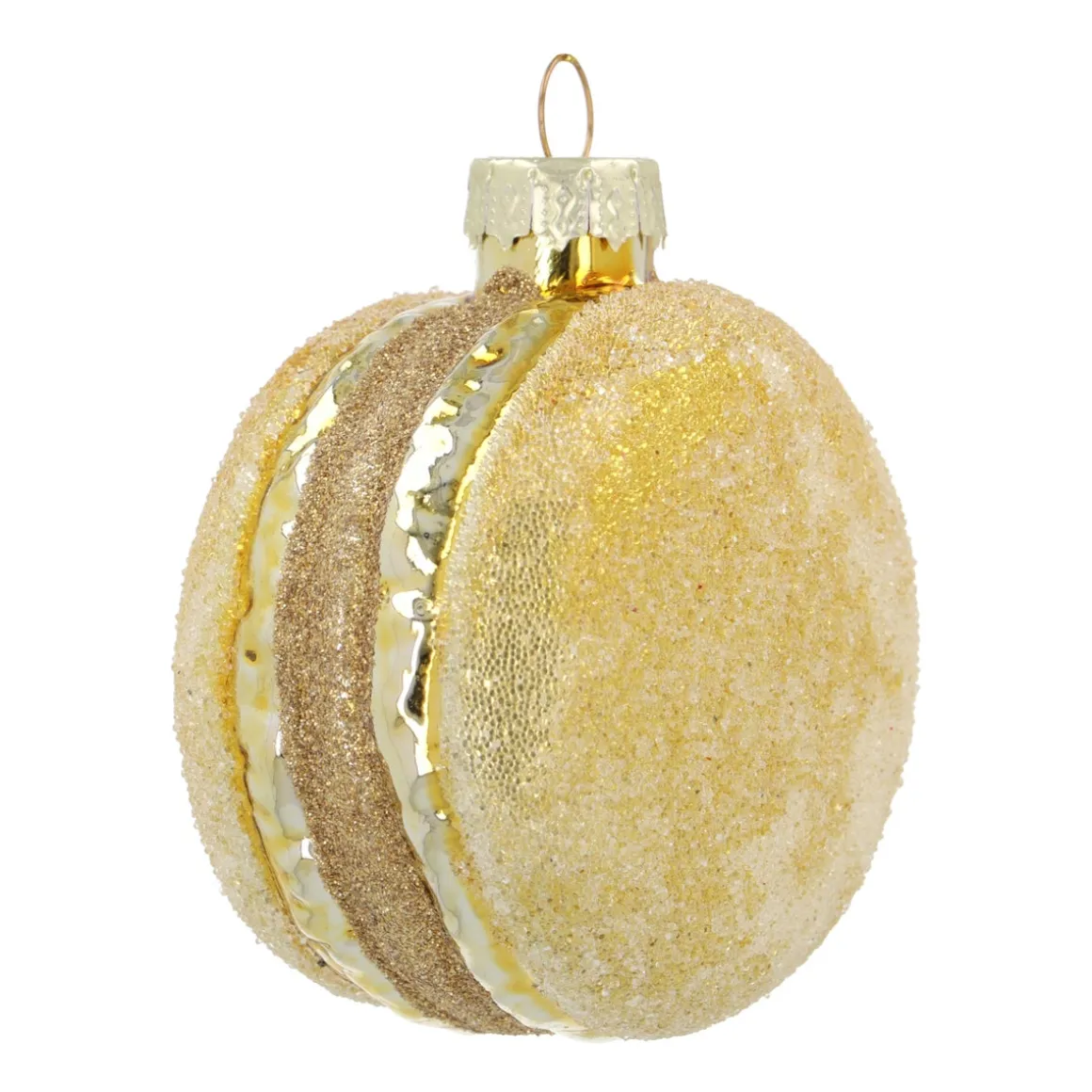 Gold Macaron Christmas Ornament