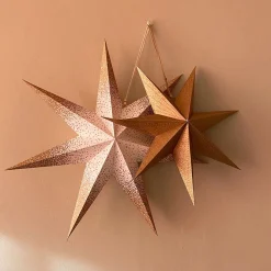 Gold Paper Star Lantern 45 Cm