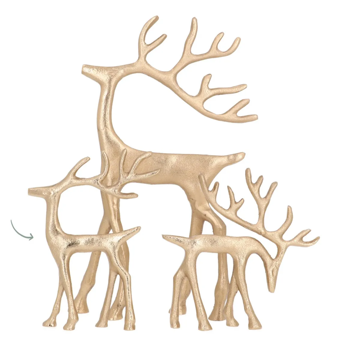 Gold Reindeer With Head Up