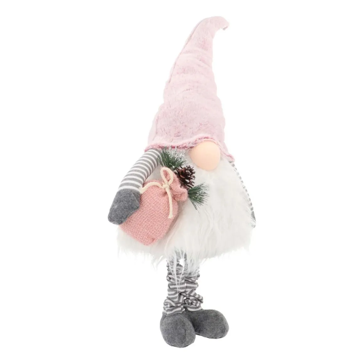 Gonk With Extendable Legs | Pink Grey | 108 Cm