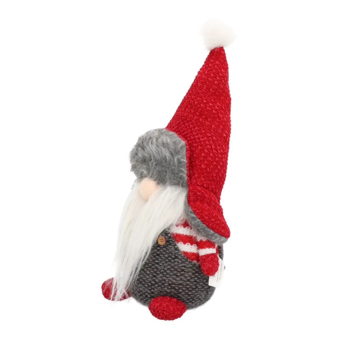 Gonk With Fur Hat | Red Grey | 36 Cm