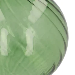 Green Christmas Bauble With Natural Swirls