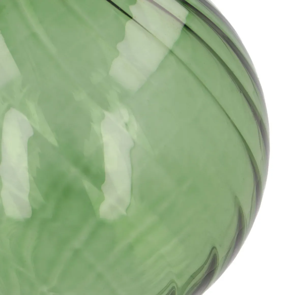 Green Christmas Bauble With Natural Swirls