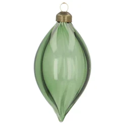 Green Christmas Icicle With Natural Swirls