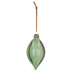 Green Christmas Icicle With Natural Swirls