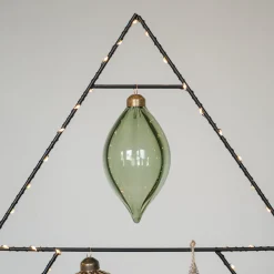 Green Christmas Icicle With Natural Swirls