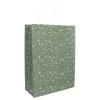 Green Gift Bag With Festive Christmas Characters