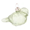 Green Glass Bird Christmas Ornament