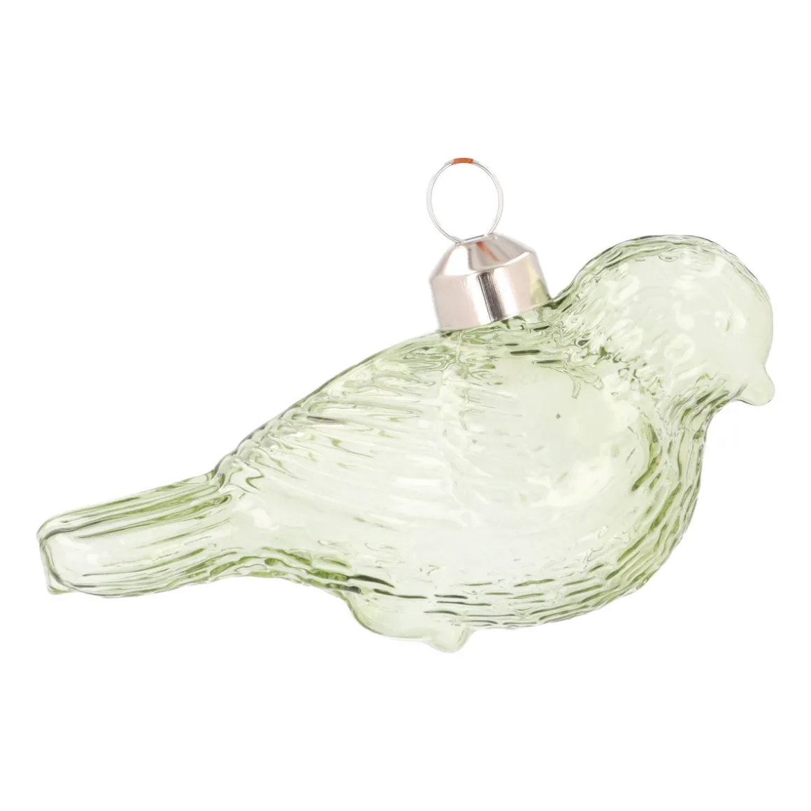 Green Glass Bird Christmas Ornament