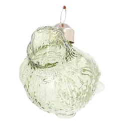Green Glass Bird Christmas Ornament