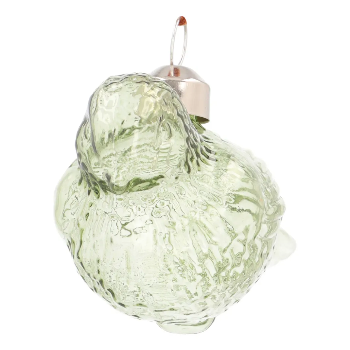 Green Glass Bird Christmas Ornament