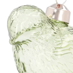 Green Glass Bird Christmas Ornament