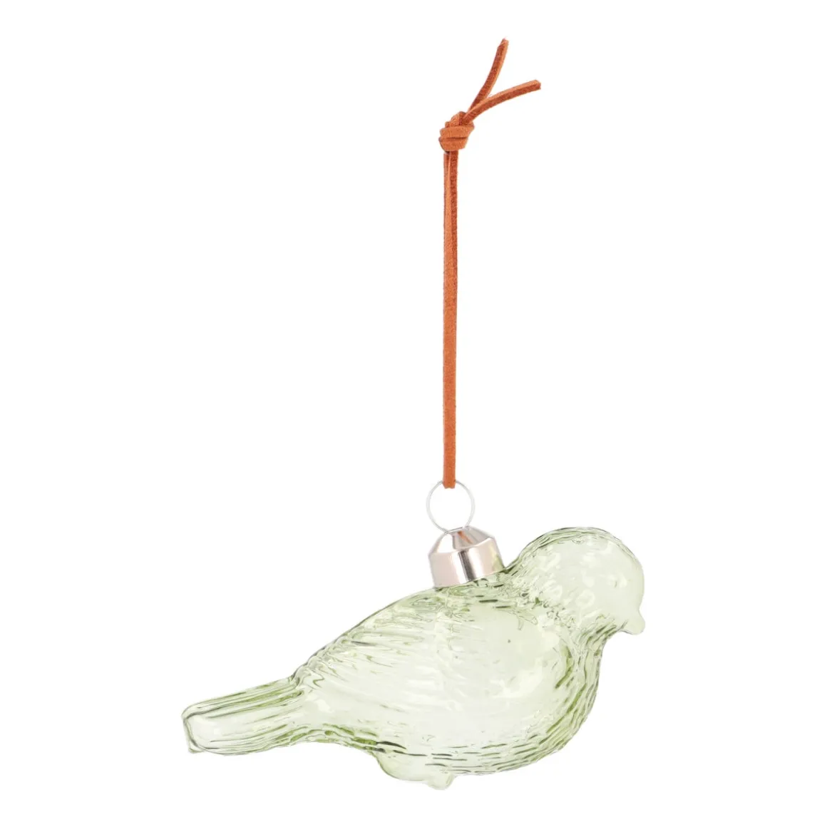 Green Glass Bird Christmas Ornament
