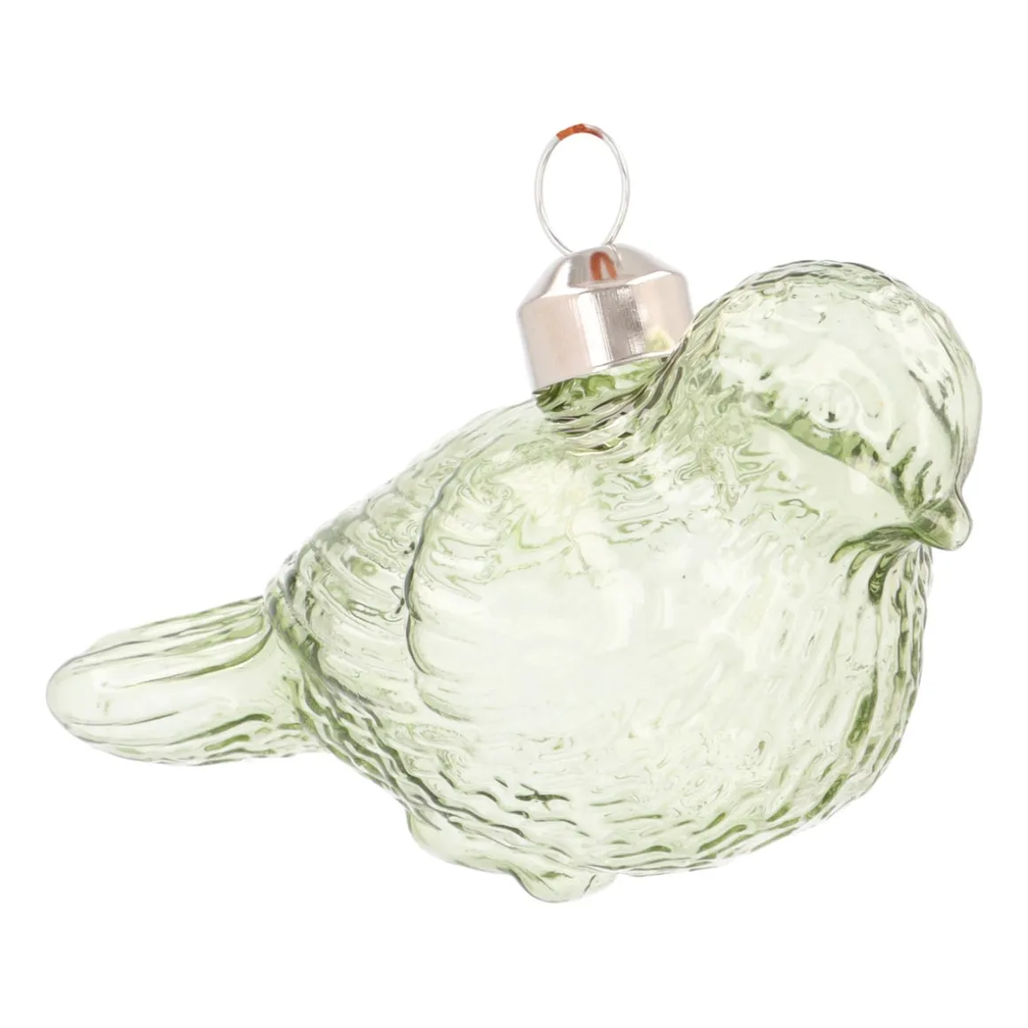 Green Glass Bird Christmas Ornament