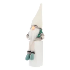 Green Gnome With LED Nose And Scandinavian Sweater