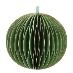 Green Paper Christmas Bauble 8 Cm