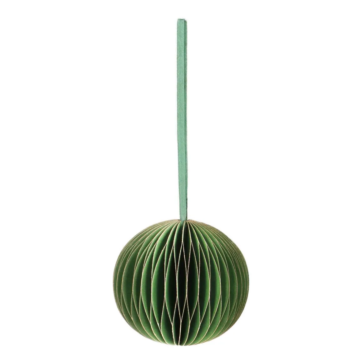 Green Paper Christmas Bauble 8 Cm