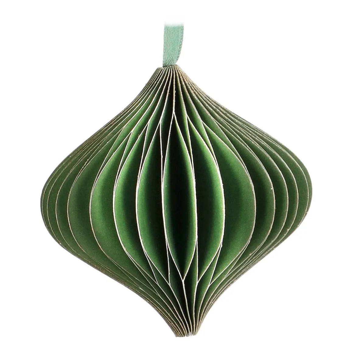Green Paper Christmas Ornament 8 Cm