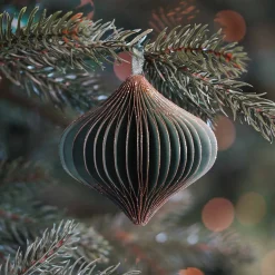 Green Paper Christmas Ornament 8 Cm