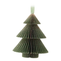 Green Paper Christmas Tree With Glitters