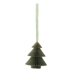 Green Paper Christmas Tree With Glitters