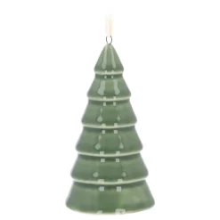 Green Porcelain Tree Christmas Ornament