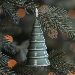 Green Porcelain Tree Christmas Ornament